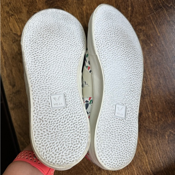 Veja 3 Lock leather sneakers, Terrazzo print - Picture 4 of 7